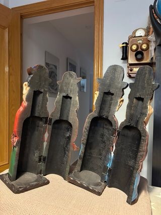 Botelleros Madera El Gordo y el Flaco