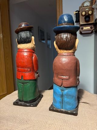 Botelleros Madera El Gordo y el Flaco