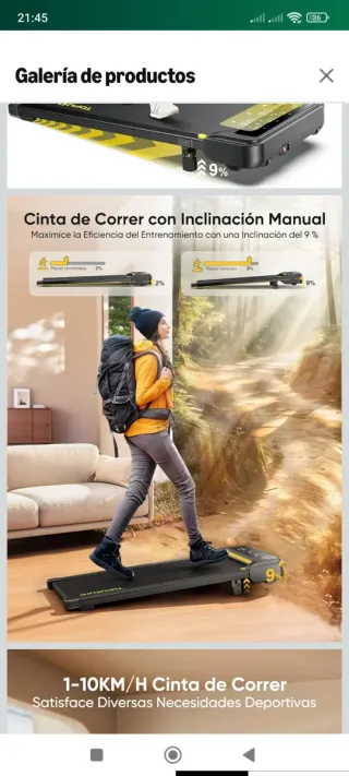 Cinta de Correr Eléctrica Toputure 2.5HP