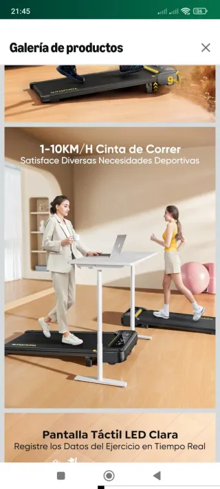 Cinta de Correr Eléctrica Toputure 2.5HP