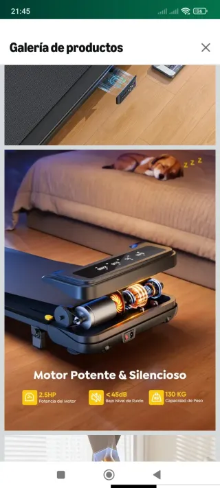 Cinta de Correr Eléctrica Toputure 2.5HP