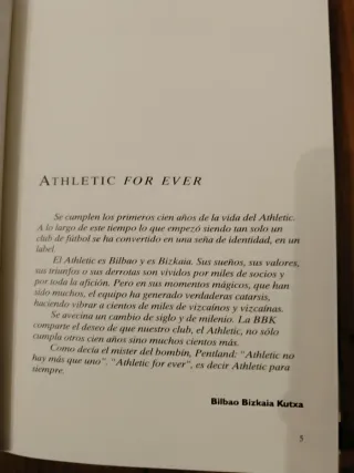 Libro Athletic Bilbao futbol
