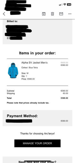 Chaqueta Arc'teryx Alpha SV Azul