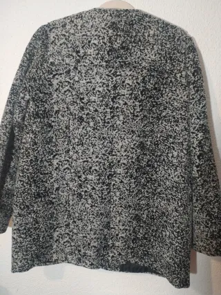 Abrigo Cortefiel Talla XL Negro/Gris