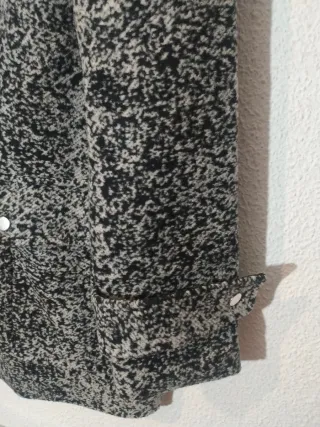 Abrigo Cortefiel Talla XL Negro/Gris