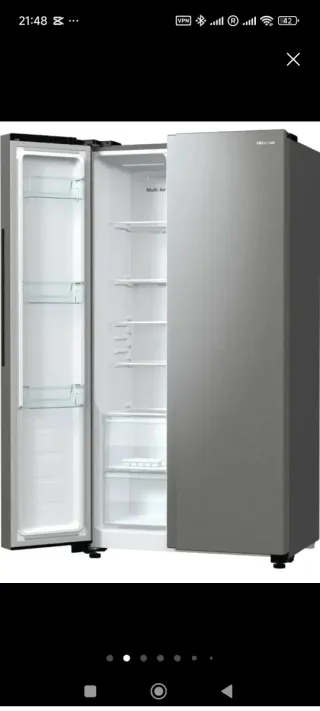 Frigorífico Hisense Acero Inoxidable.