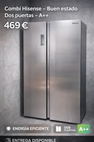 Frigorífico Hisense Acero Inoxidable.