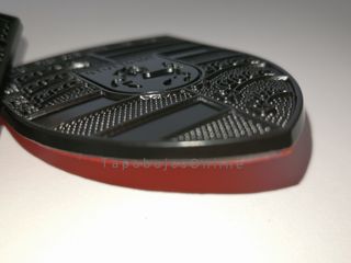 EMBLEMA OFICIAL DE METAL PARA CAPOT PORSCHE NEGRO