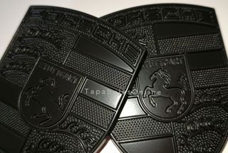 EMBLEMA OFICIAL DE METAL PARA CAPOT PORSCHE NEGRO