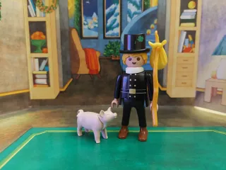 Playmobil Chimenea y Cerdo