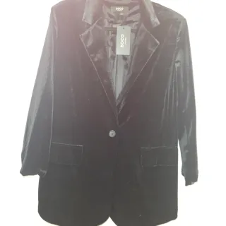 Traje Boco Terciopelo Negro T.U Pantalón Ancho