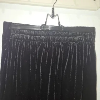 Traje Boco Terciopelo Negro T.U Pantalón Ancho