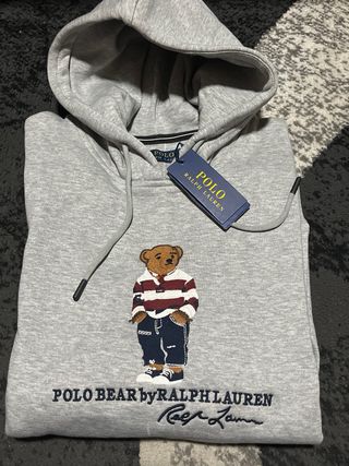 Sudadera Polo Ralph Lauren Oso Gris
