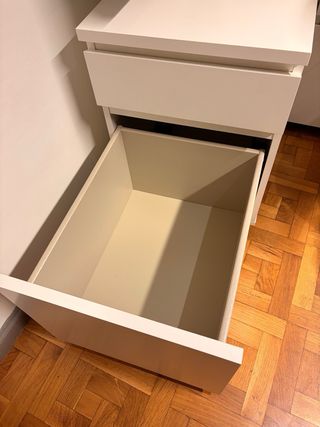 Cajonera de oficina con rueda, blanca