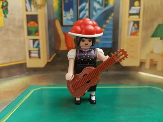 Playmobil mujer con guitarra y sombrero