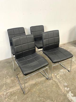 Mesa comedor/despacho cristal + 4 sillas