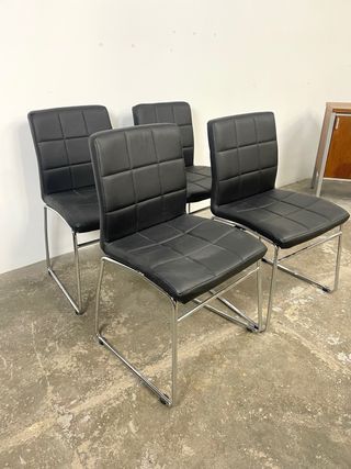 Mesa comedor/despacho cristal + 4 sillas