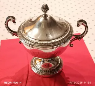 Zuccheriera in Argento 800 con Manici