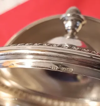 Zuccheriera in Argento 800 con Manici