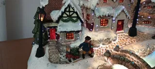 Pueblo Navideño con cambio de Luces varios colores