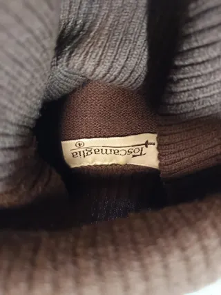 Jersey cuello alto marrón mujer T 4