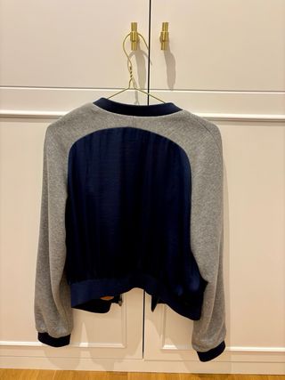 Chaqueta Bomber H&M Azul y Gris