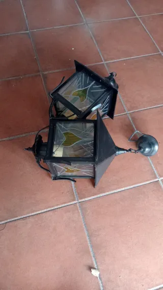 Lámparas de metal y cristal