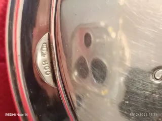 Portaoggetti in Argento 800 a forma di orologio