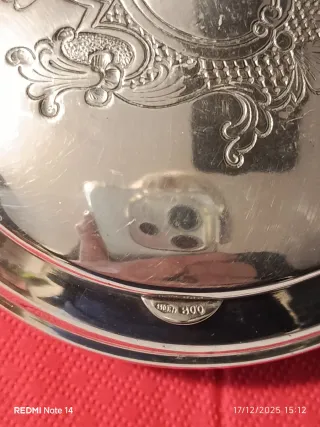 Portaoggetti in Argento 800 a forma di orologio