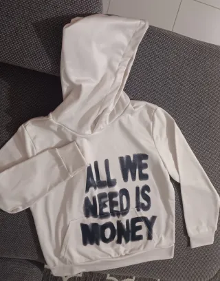 Felpa con scritta All we need is money