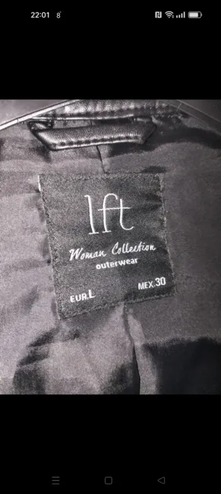 Chaqueta Negra Lefties Talla L