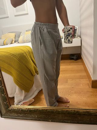 Pantalón Brownie  Rayas Gris