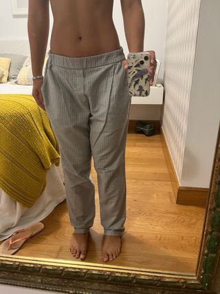 Pantalón Brownie  Rayas Gris