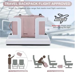 Mochila de viaje cabina avión 40x20x25 Gris