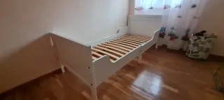 Cama infantil extensible blanca Ikea 200x80