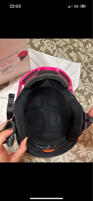 Casco y gafas esquí rosa POC
