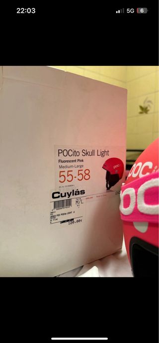 Casco y gafas esquí rosa POC