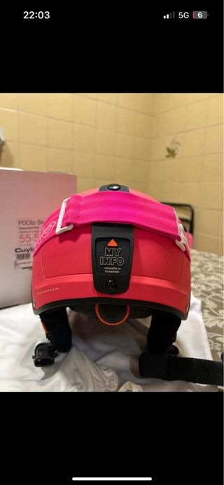 Casco y gafas esquí rosa POC