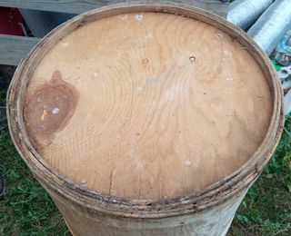 Bidón Madera Antiguo de Droguería