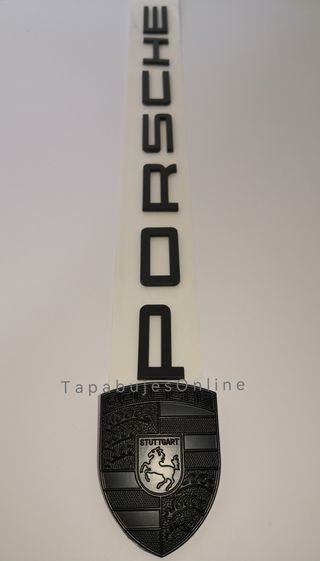 KIT 3x EMBLEMAS PORSCHE NEGROS PARA TODO EL COCHE