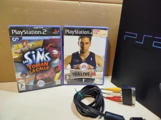 Consola PlayStation 2 Negra + 5 Juegos