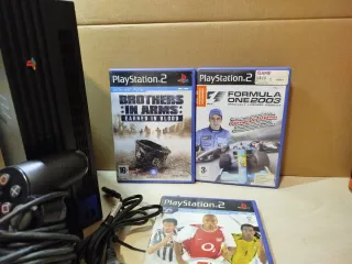 Consola PlayStation 2 Negra + 5 Juegos