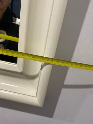 Espejo recibidor beige madera