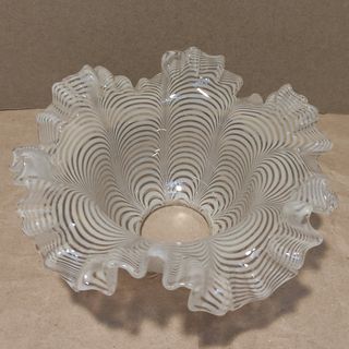 Tulipa vintage cristal Murano rayas tipo pañuelo