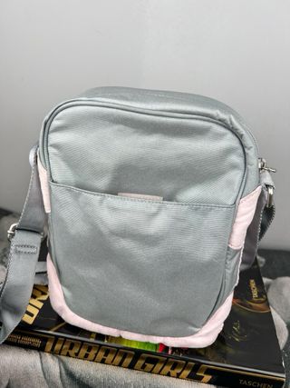 Bolso bandolera Nike gris y rosa vintage
