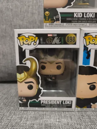 Lote 3 Funko Pop Loki (Kid, President, Thor)