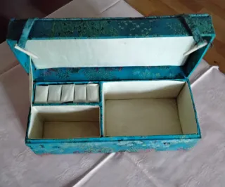 Joyero Organizador Azul Turquesa