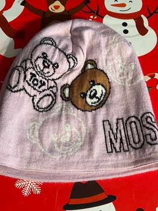 Cappello Moschino donna orsetto rosa