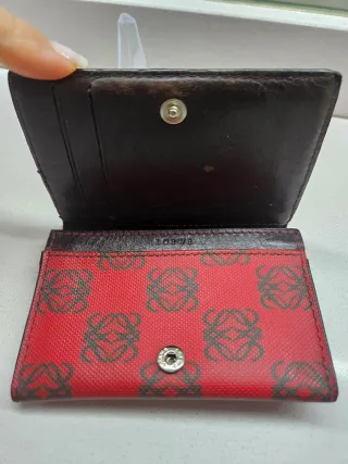 Cartera Loewe Monogram Roja y Marrón