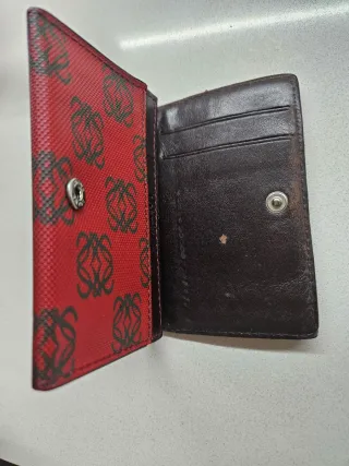 Cartera Loewe Monogram Roja y Marrón